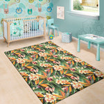 Watercolor Bird Of Paradise Print Area Rug