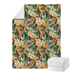Watercolor Bird Of Paradise Print Blanket