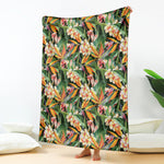 Watercolor Bird Of Paradise Print Blanket