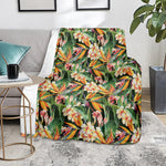 Watercolor Bird Of Paradise Print Blanket