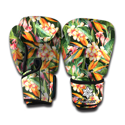 Watercolor Bird Of Paradise Print Boxing Gloves