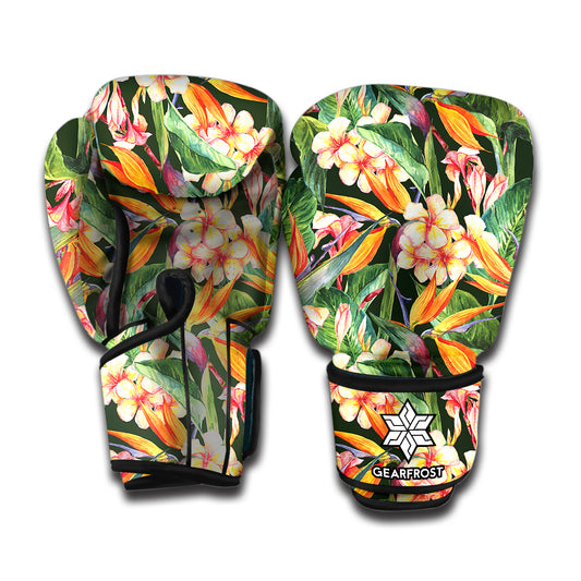Watercolor Bird Of Paradise Print Boxing Gloves