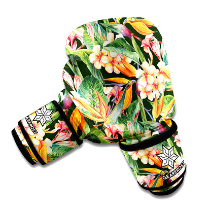 Watercolor Bird Of Paradise Print Boxing Gloves