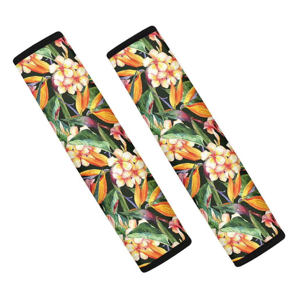 Watercolor Bird Of Paradise Print Car Seat Belt Covers