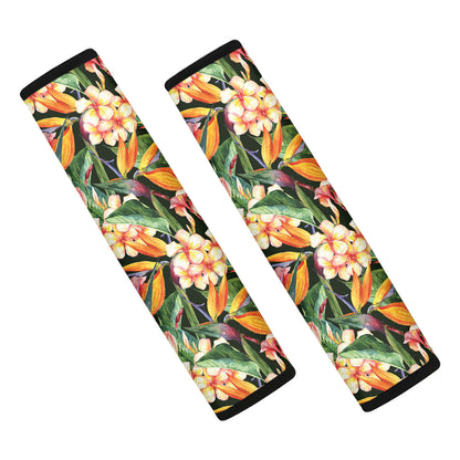 Watercolor Bird Of Paradise Print Car Seat Belt Covers