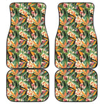 Watercolor Bird Of Paradise Print Front and Back Car Floor Mats