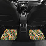 Watercolor Bird Of Paradise Print Front and Back Car Floor Mats