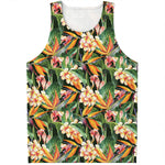 Watercolor Bird Of Paradise Print Men's Tank Top