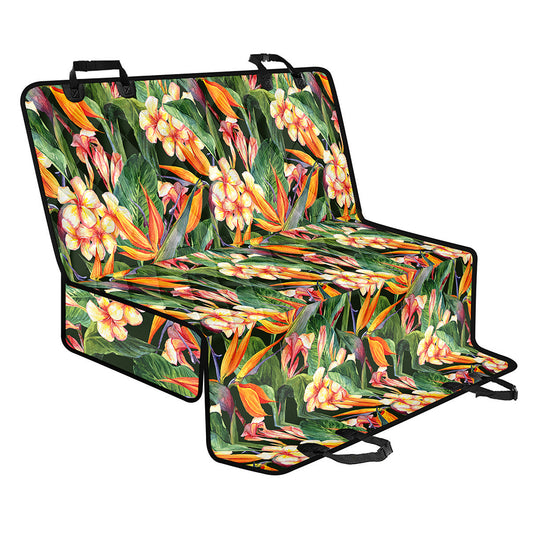 Watercolor Bird Of Paradise Print Pet Car Back Seat Cover