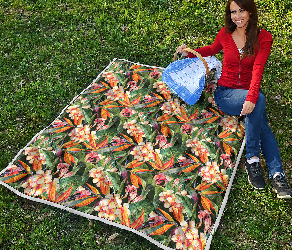 Watercolor Bird Of Paradise Print Quilt