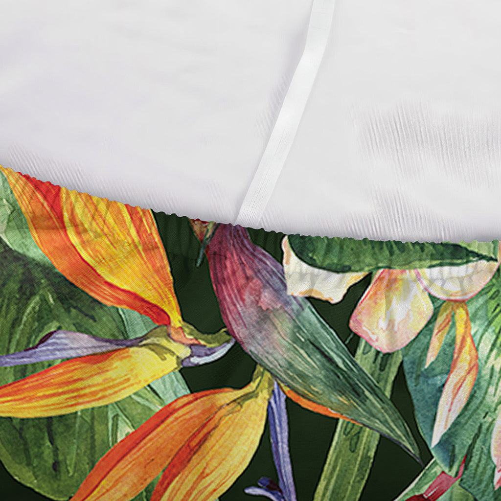 Watercolor Bird Of Paradise Print Sofa Cover