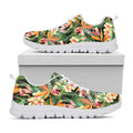 Watercolor Bird Of Paradise Print White Running Shoes