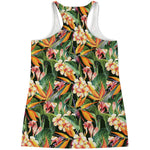 Watercolor Bird Of Paradise Print Women's Racerback Tank Top
