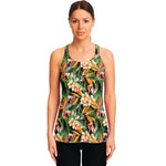 Watercolor Bird Of Paradise Print Women's Racerback Tank Top