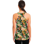Watercolor Bird Of Paradise Print Women's Racerback Tank Top