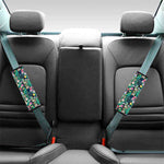 Watercolor Blooming Cactus Print Car Seat Belt Covers