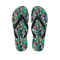 Watercolor Blooming Cactus Print Flip Flops
