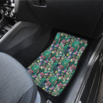 Watercolor Blooming Cactus Print Front Car Floor Mats