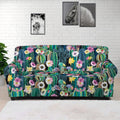 Watercolor Blooming Cactus Print Sofa Cover