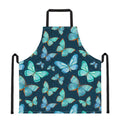 Watercolor Blue Butterfly Pattern Print Apron