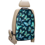 Watercolor Blue Butterfly Pattern Print Car Seat Organizers