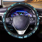 Watercolor Blue Butterfly Pattern Print Car Steering Wheel Cover