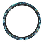 Watercolor Blue Butterfly Pattern Print Car Steering Wheel Cover