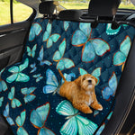 Watercolor Blue Butterfly Pattern Print Pet Car Back Seat Cover