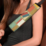 Watercolor Bookshelf Pattern Print Car Seat Belt Covers