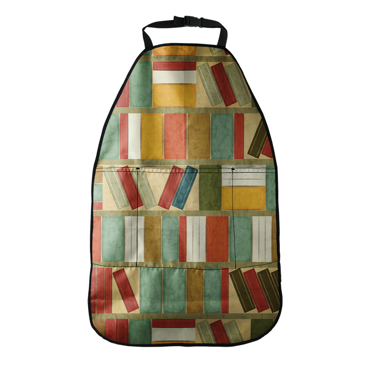 Watercolor Bookshelf Pattern Print Car Seat Organizers
