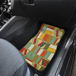 Watercolor Bookshelf Pattern Print Front and Back Car Floor Mats