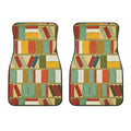 Watercolor Bookshelf Pattern Print Front Car Floor Mats