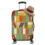 Watercolor Bookshelf Pattern Print Luggage Cover