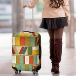 Watercolor Bookshelf Pattern Print Luggage Cover