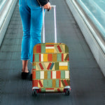 Watercolor Bookshelf Pattern Print Luggage Cover