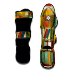 Watercolor Bookshelf Pattern Print Muay Thai Shin Guard