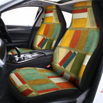 Watercolor Bookshelf Pattern Print Universal Fit Car Seat Covers