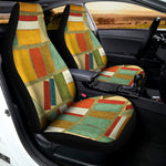 Watercolor Bookshelf Pattern Print Universal Fit Car Seat Covers