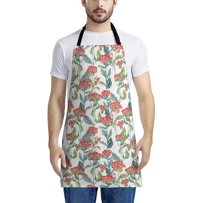 Watercolor Bouvardia Print Apron