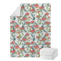 Watercolor Bouvardia Print Blanket