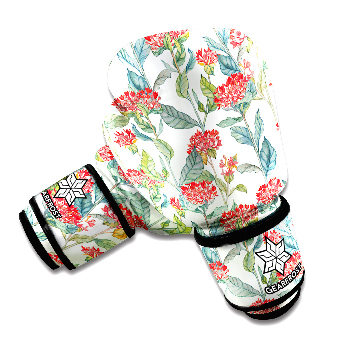 Watercolor Bouvardia Print Boxing Gloves