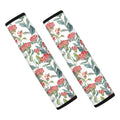 Watercolor Bouvardia Print Car Seat Belt Covers