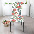 Watercolor Bouvardia Print Dining Chair Slipcover
