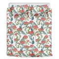 Watercolor Bouvardia Print Duvet Cover Bedding Set