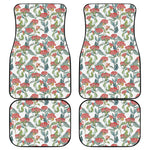 Watercolor Bouvardia Print Front and Back Car Floor Mats