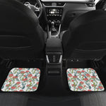Watercolor Bouvardia Print Front and Back Car Floor Mats