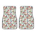 Watercolor Bouvardia Print Front Car Floor Mats