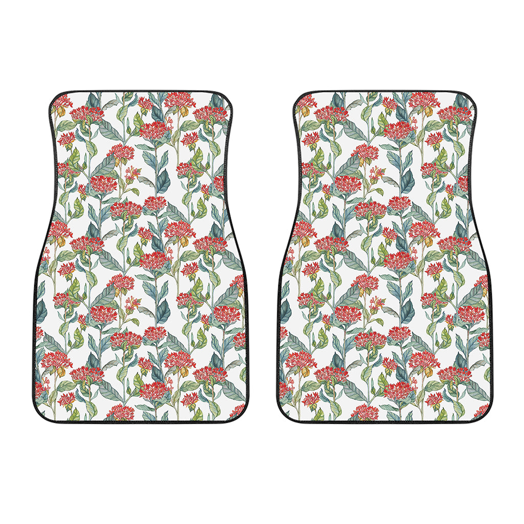 Watercolor Bouvardia Print Front Car Floor Mats