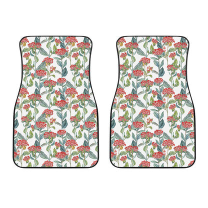 Watercolor Bouvardia Print Front Car Floor Mats