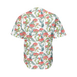 Watercolor Bouvardia Print Men's Baseball Jersey